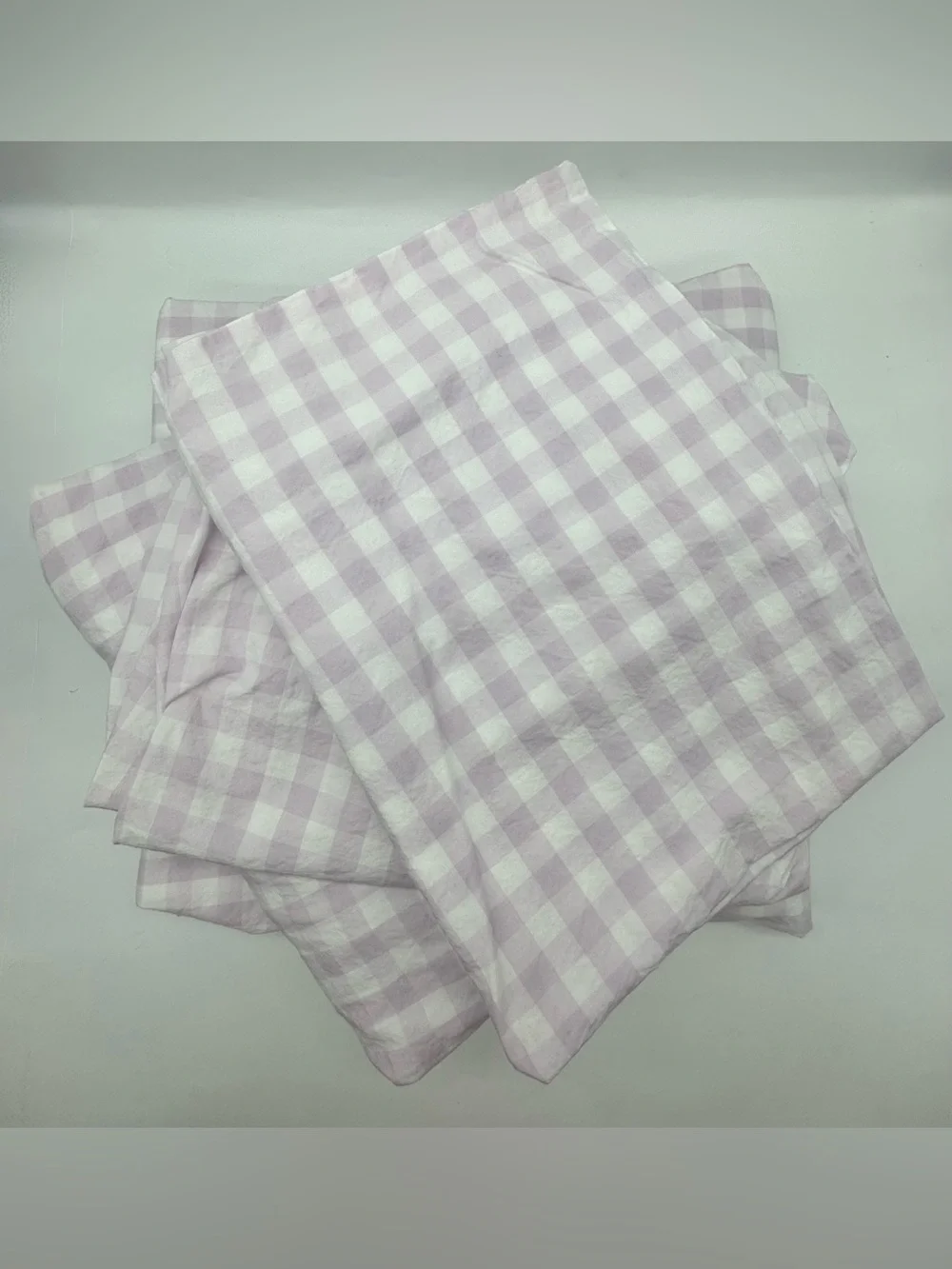 Serena & Lily Gingham Sheet Set Full Size Lavender/Lilac